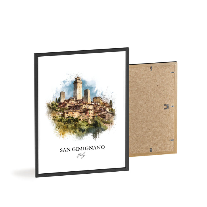 San Gimignano, Italy – Watercolor Art Print