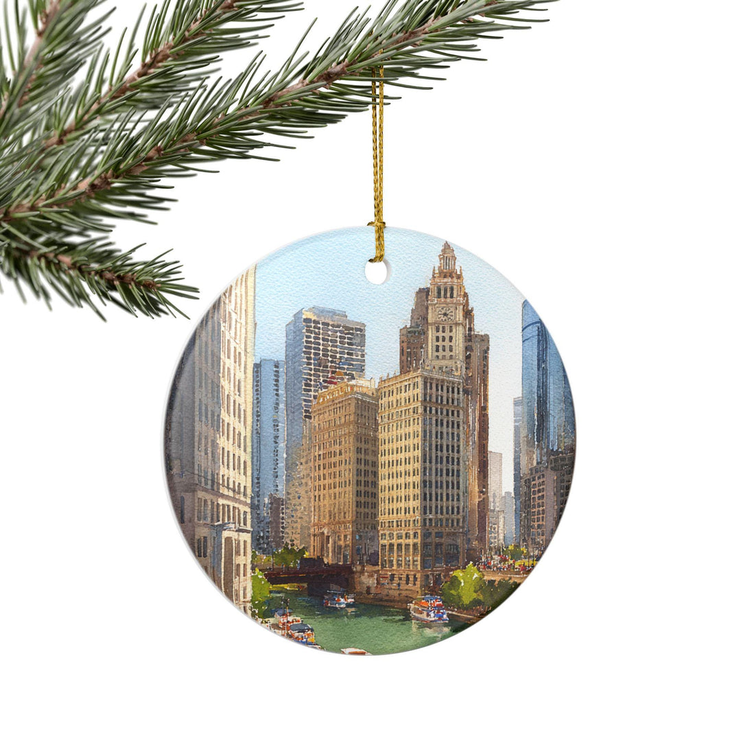 Chicago IL Ornament: Unique Chicago Souvenir, Chicago IL Xmas Decor, and Authentic Chicago Illinois Gift