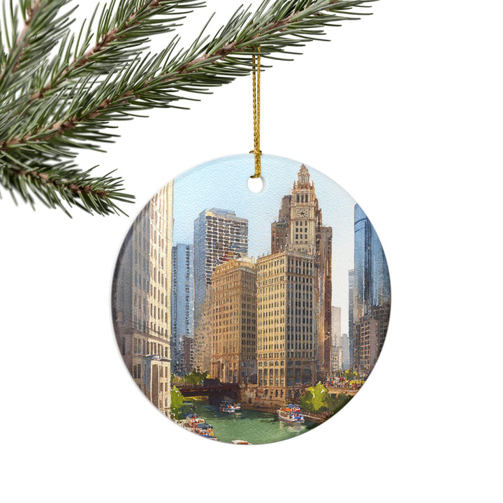 Chicago IL Ornament: Unique Chicago Souvenir, Chicago IL Xmas Decor, and Authentic Chicago Illinois Gift