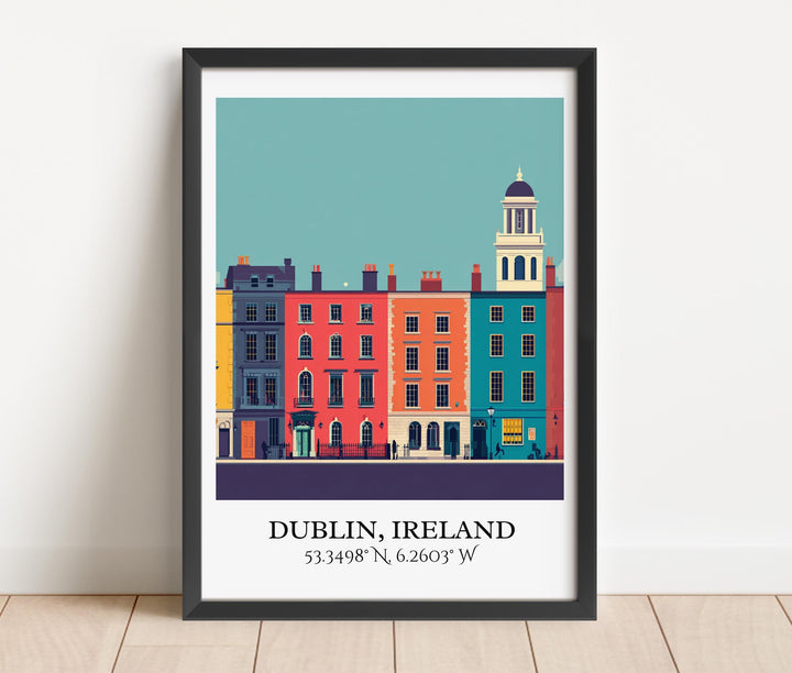 Dublin Art, Dublin Retro Travel Art, Dublin Home Decor, Dublin Ireland Gift, Ireland Travel Art, Travel Prints, Housewarming Gift