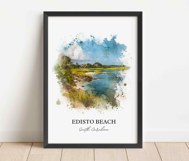 Edisto Beach, South Carolina – Watercolor Art Print