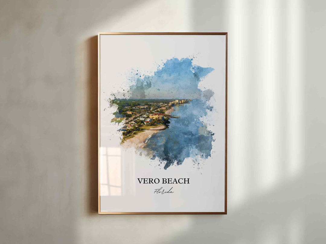 Vero Beach, FL – Watercolor Art Print