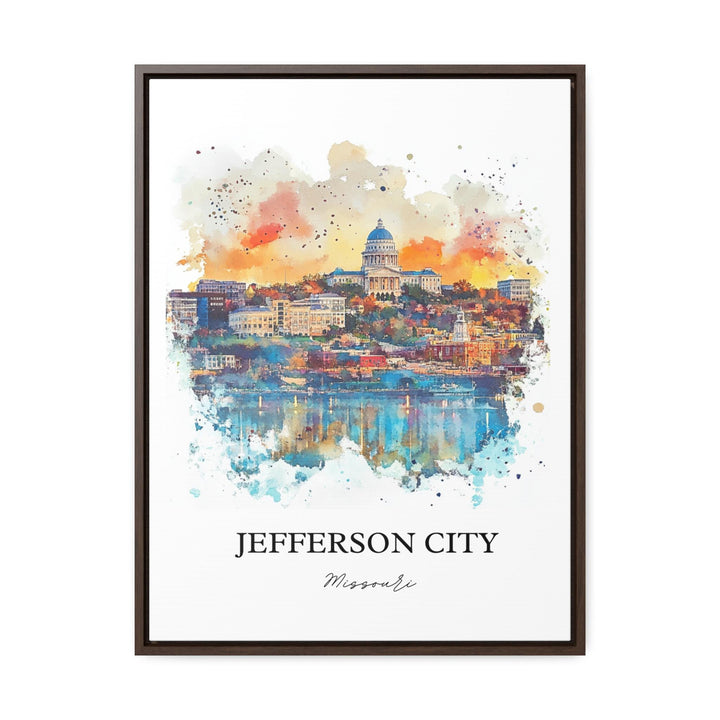 Jefferson City MO Wall Art, Missouri Print, Missouri Watercolor Art, Jefferson City Gift, Travel Print, Travel Poster, Housewarming Gift