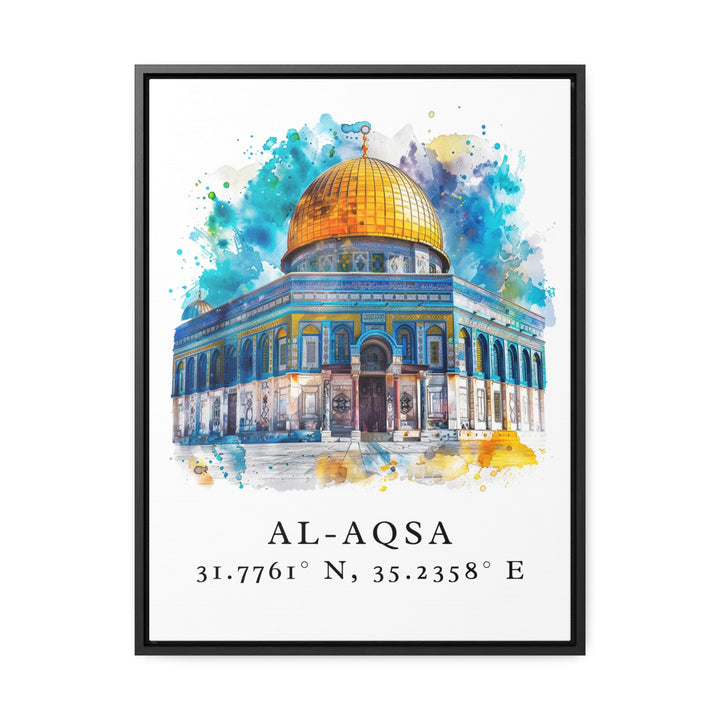 Al-Aqsa Wall Art - Palestine Coordinates Print