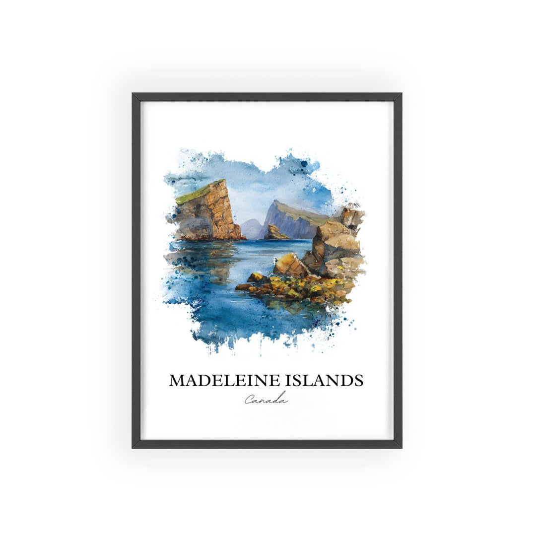 Madeleine Islands Wall Art, Canada Print, Québec Watercolor Art, Québec Gift, Québec Travel Print, Travel Poster, Housewarming Gift