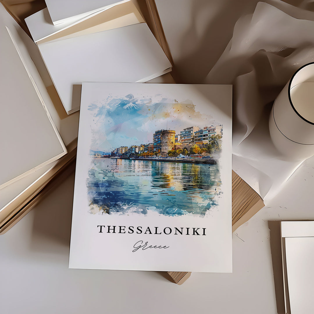 Thessaloniki Wall Art, Greece Print, Thessaloniki Wall Art, Thessaloniki Gift, Athens Print, Travel Poster, Travel Gift, Housewarming Gift