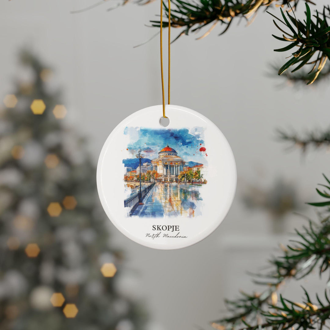 Skopje Ornament: Unique Skopje Souvenir, North Macedonia Xmas Decor, and Authentic Skopje North Macedonia Gift