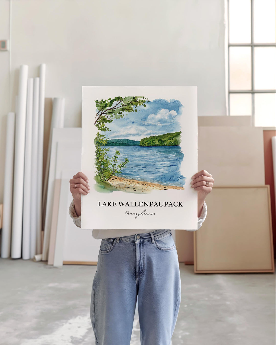 Lake Wallenpaupack Wall Art, Tafton PA Print, Pennsylvania Artwork, Lake Wallenpaupack Gift, Travel Print, Travel Poster, Housewarming Gift