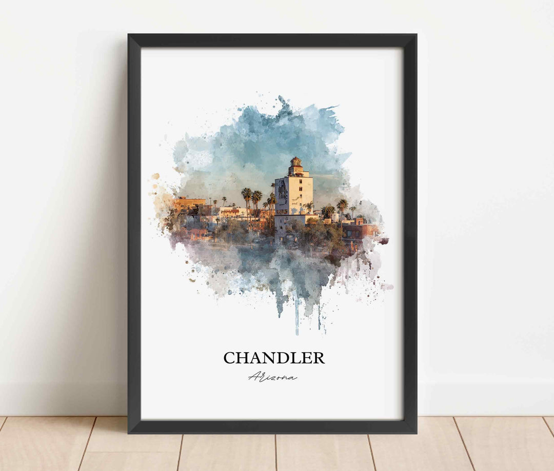 Chandler, Arizona – Watercolor Art Print