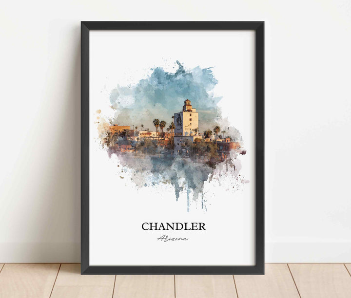 Chandler, Arizona – Watercolor Art Print