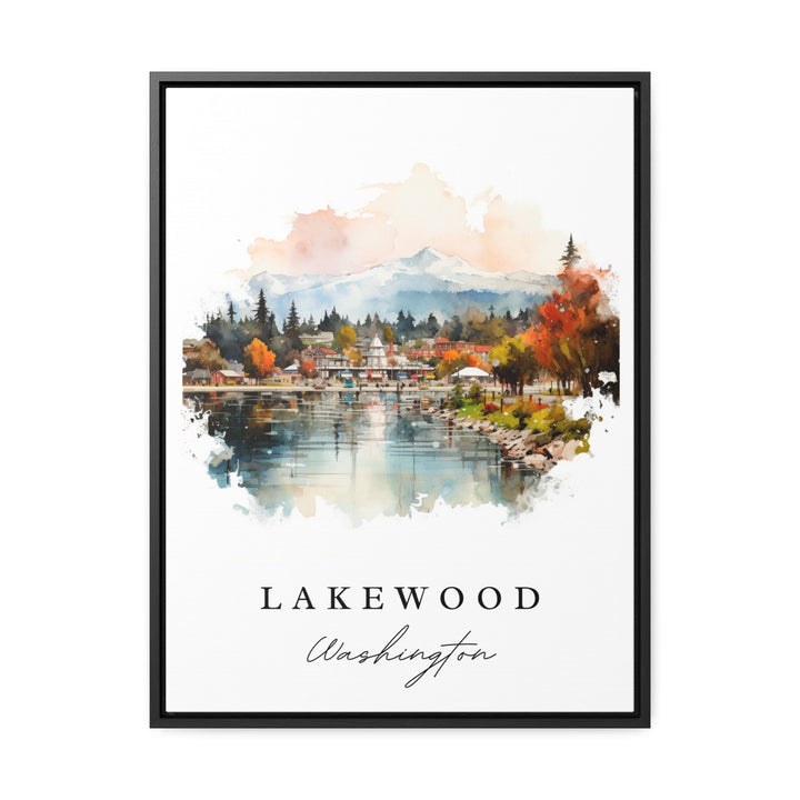 Lakewood traditional travel art - Washington, Lakewood poster print, Wedding gift, Birthday present, Custom Text, Perfect Gift