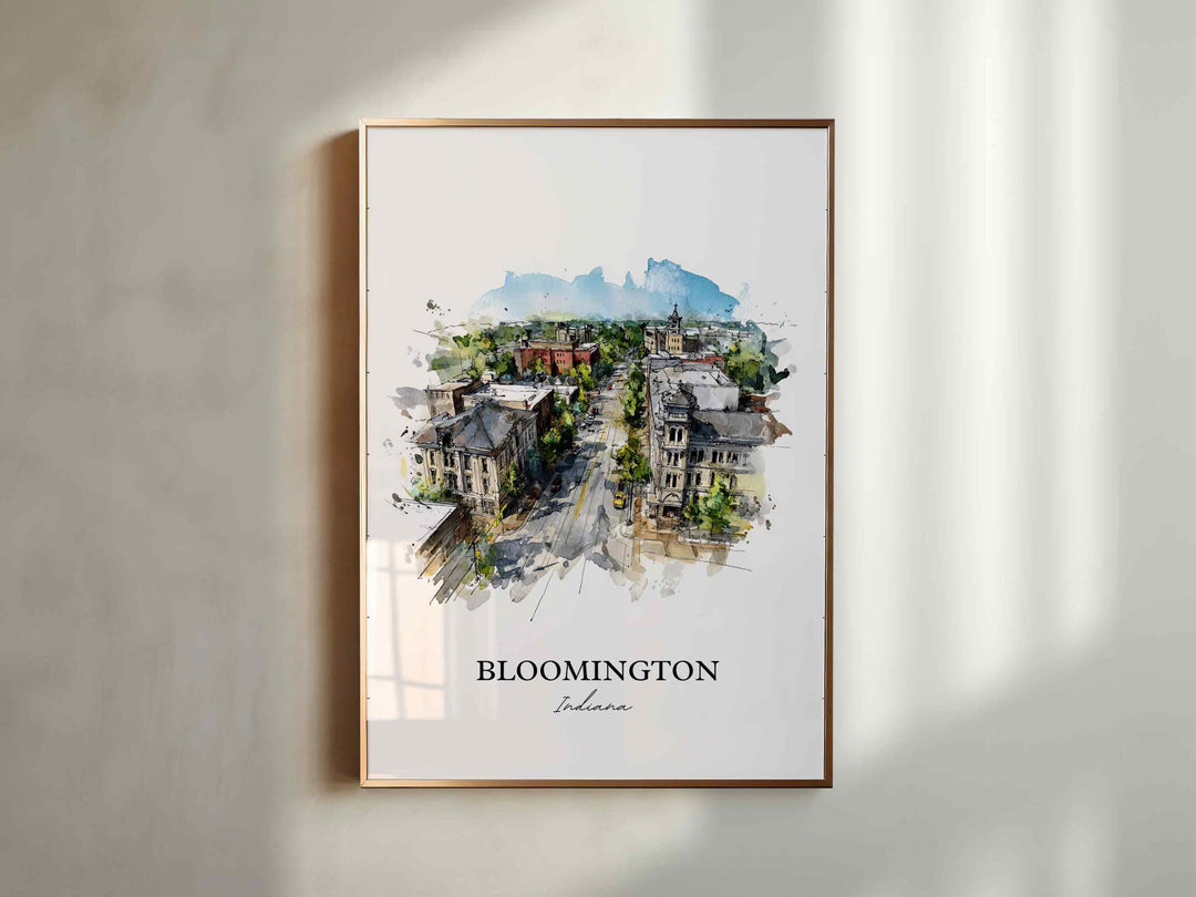 Bloomington, IN – Watercolor Art Print