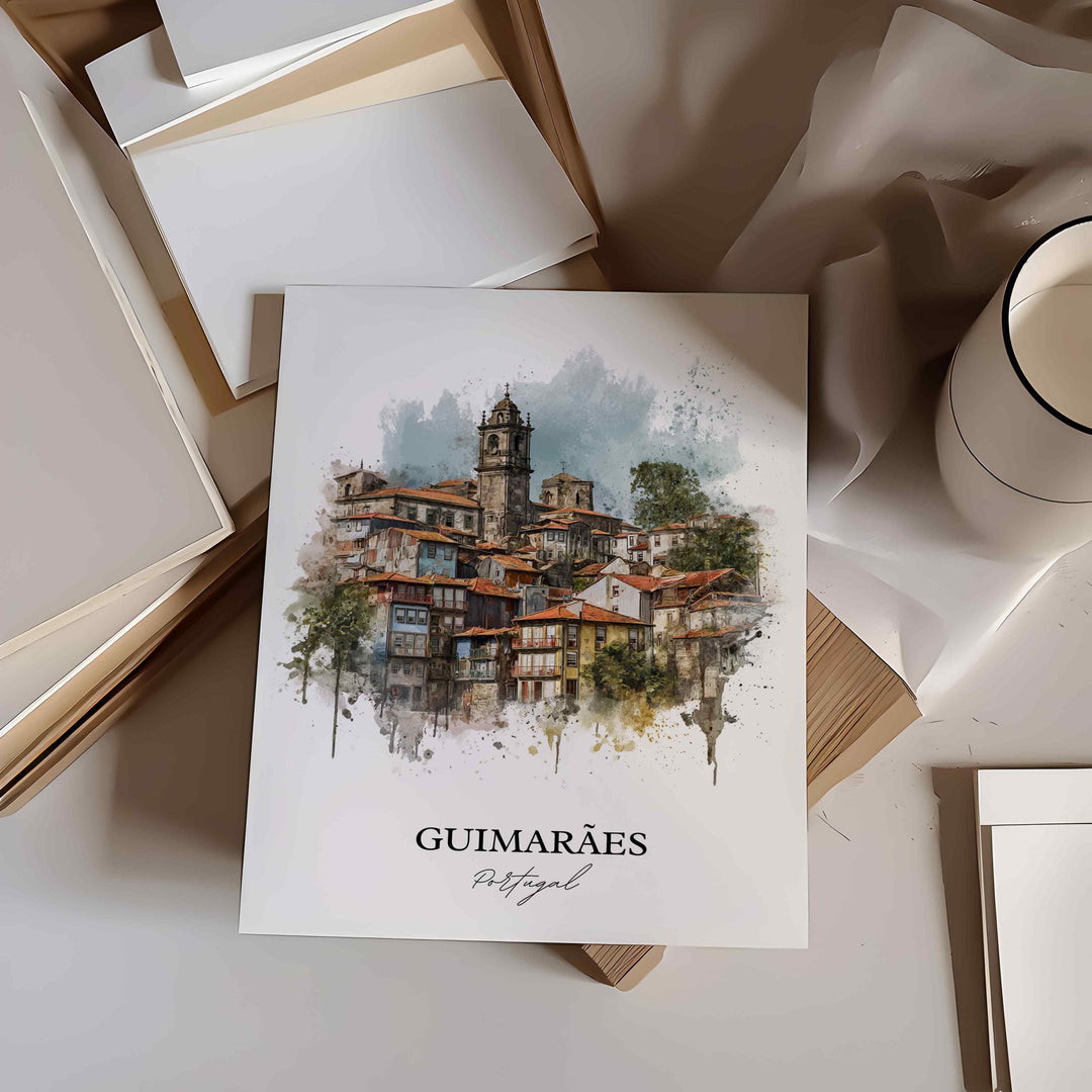Guimarães, Portugal – Watercolor Art Print