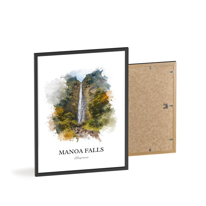 Manoa Falls Wall Art, Manoa Falls Print, Hawaii Watercolor Art, Manoa Falls Gift, Travel Print, Travel Poster, Housewarming Gift