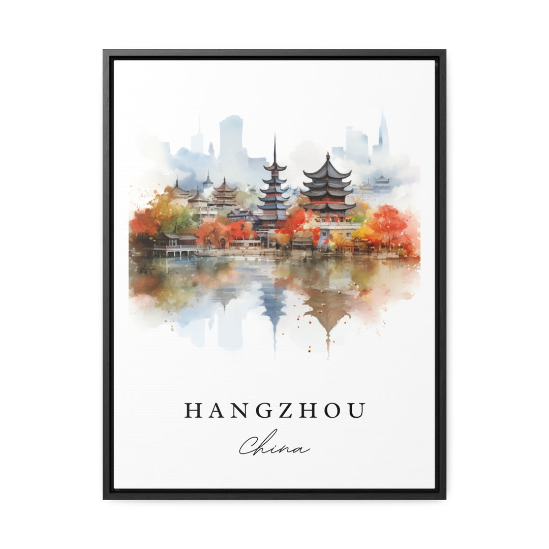 Hangzhou China wall art - China, Hangzhou poster, Hangzhou Wedding gift, Hangzhou Birthday present, Custom Text, Personalized Gift