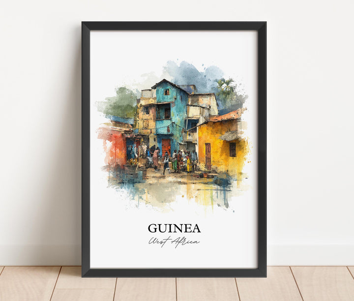 French Guinea Wall Art, South America Print, French Guinea Artwork, French Guinea Gift, Travel Print, Travel Poster, Housewarming Gift