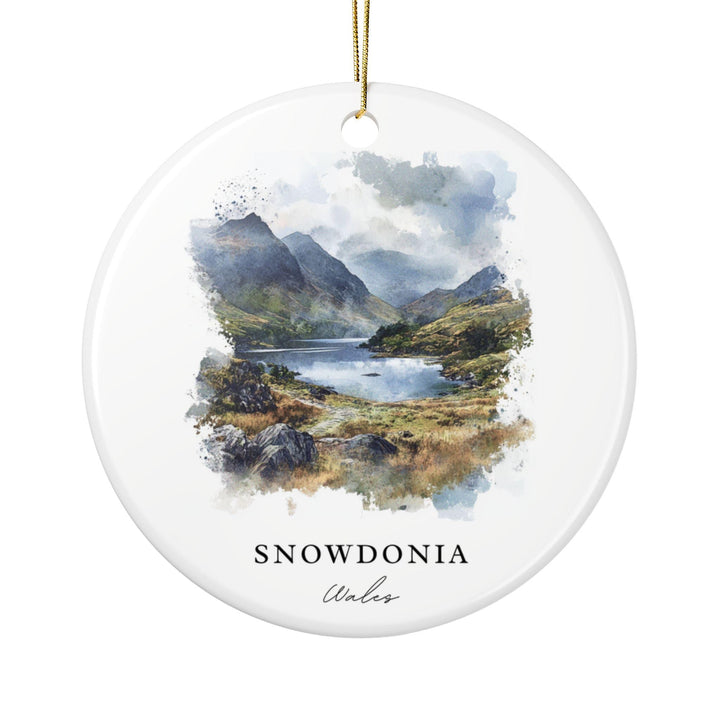 Snowdonia Wales Ornament: Unique Snowdonia Souvenir, Snowdonia Xmas Decor, and Authentic Snowdonia Gift
