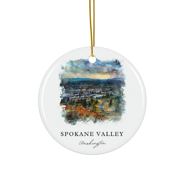 Spokane WA Ornament: Unique Spokane Souvenir, Spokane Valley Decor, and Authentic Spokane Valley Gift