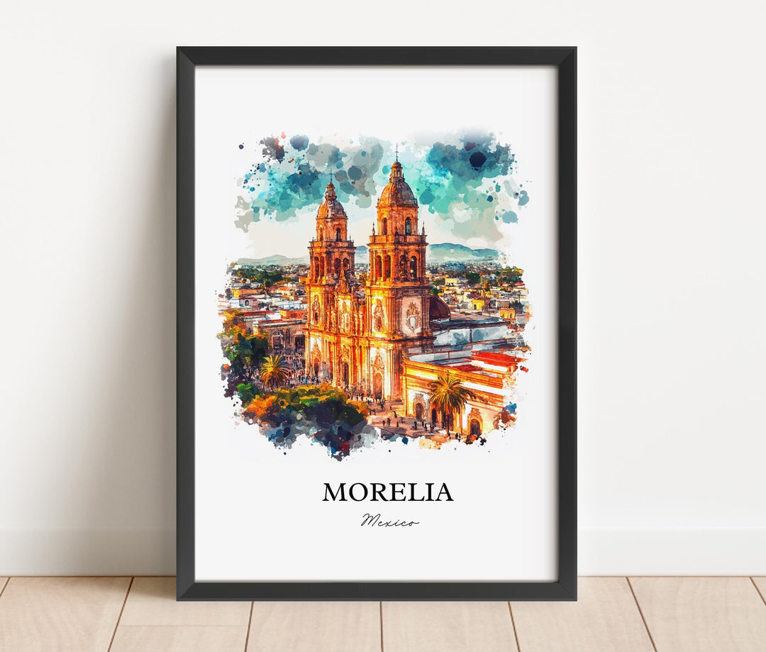 Morelia, Mexico – Watercolor Art Print