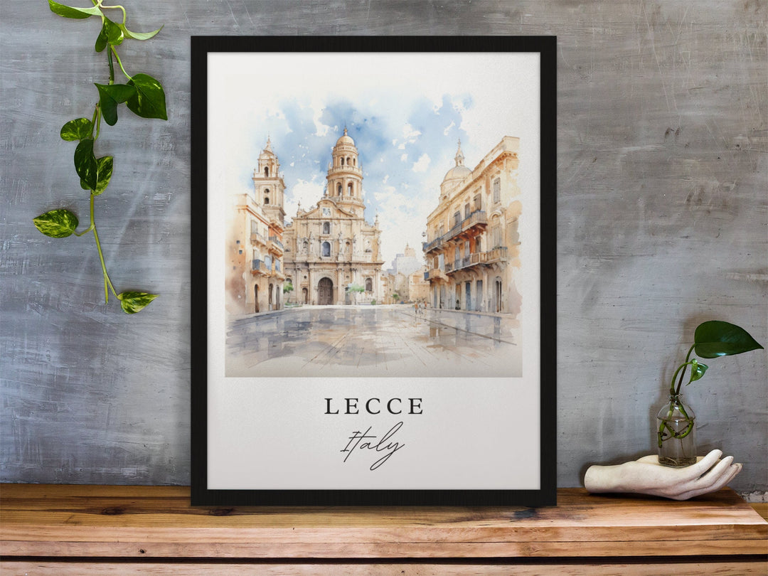 Lecce Italy wall art - Italy, Lecce poster, Lecce Italia Wedding gift, Birthday present, Custom Text, Personalized Gift