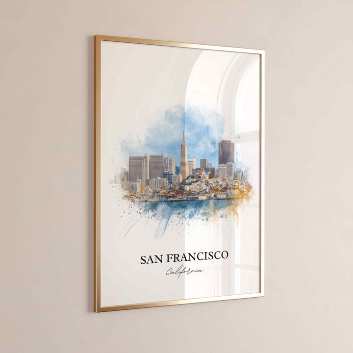 San Francisco, California – Watercolor Art Print