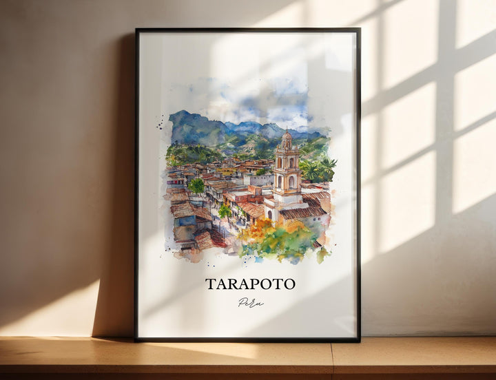 Tarapoto Peru Wall Art, San Martín Region Print, Peru Watercolor Art, Tarapoto Peru Gift, Travel Print, Travel Poster, Housewarming Gift