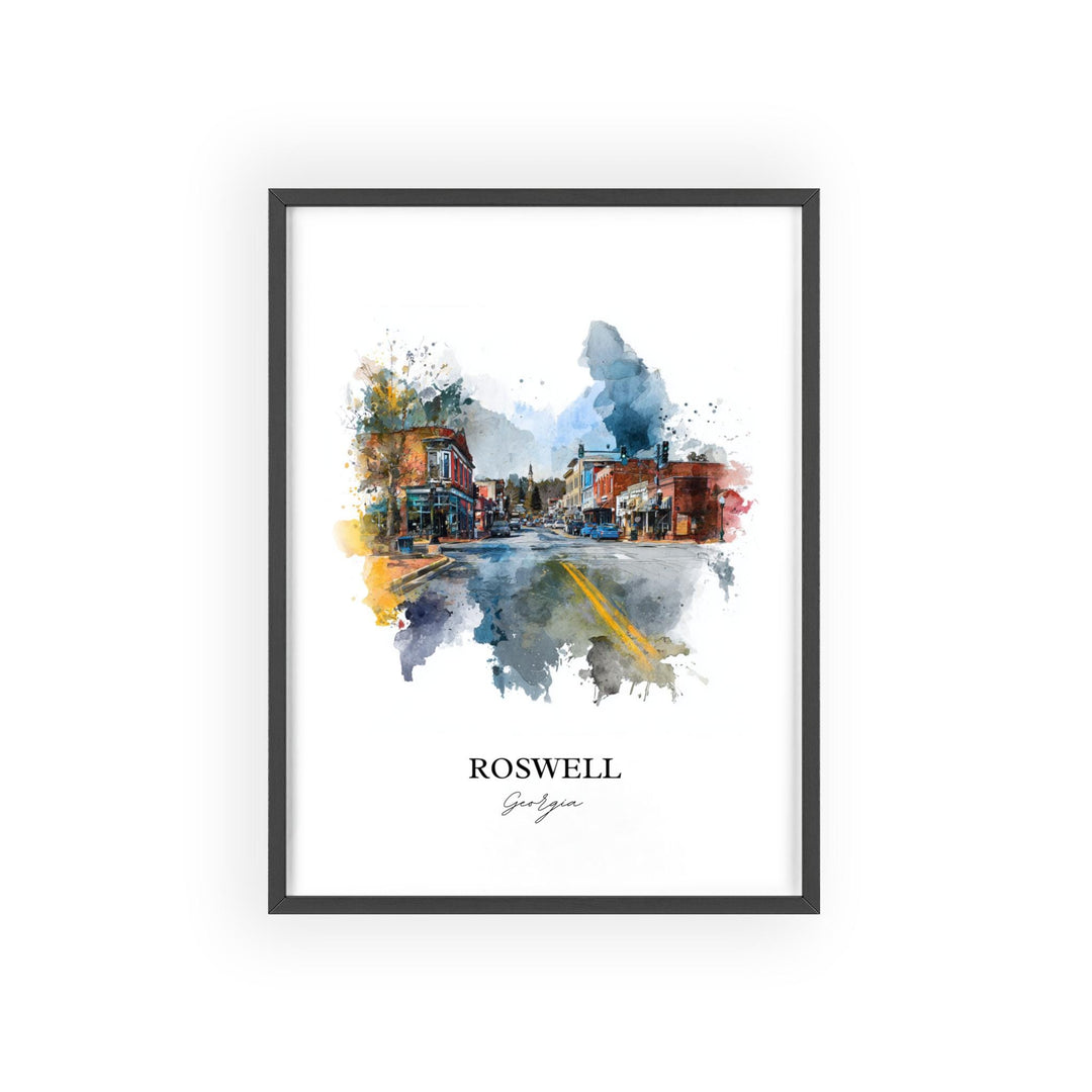 Roswell, Georgia – Watercolor Art Print