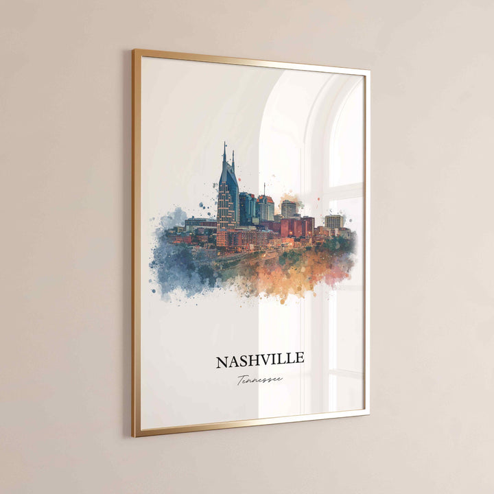 Nashville, Tennessee – Watercolor Art Print