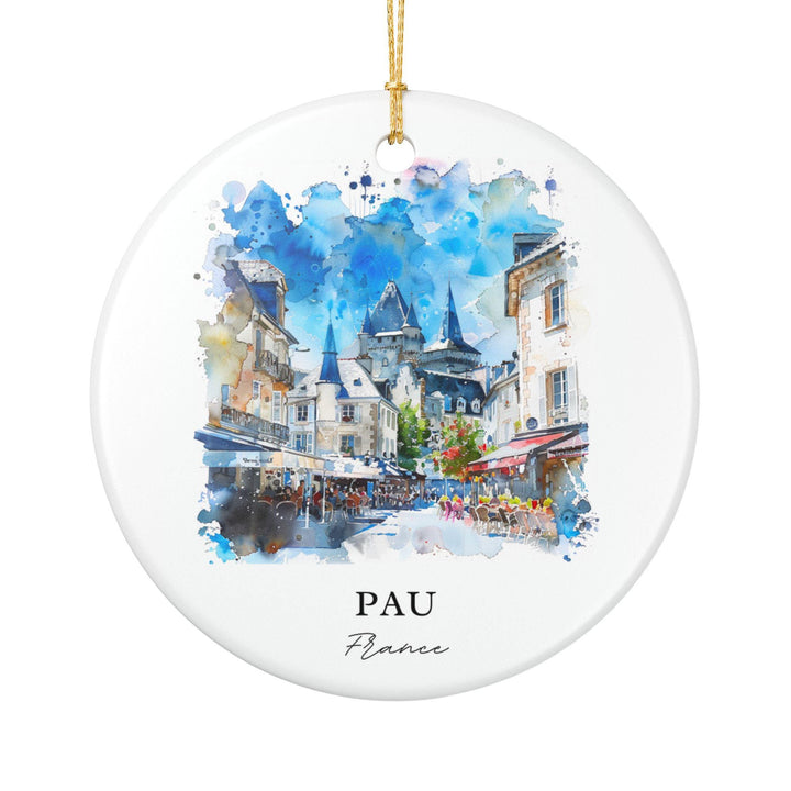 Pau France Ornament: Unique Pau France Souvenir, Pau France Xmas Decor, and Authentic France Gift