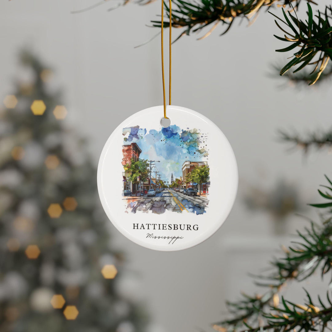 Hattiesburg Ornament: Unique Hattiesburg MS Souvenir, Mississippi Xmas Decor, and Authentic Hattiesburg Gift