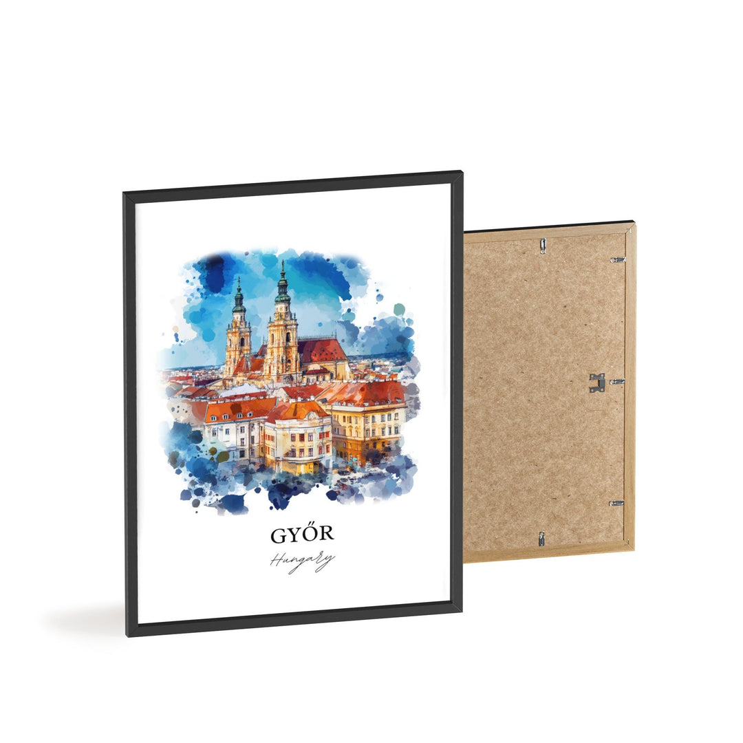Gyor, Hungary – Watercolor Art Print