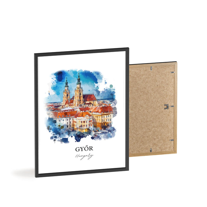 Gyor, Hungary – Watercolor Art Print