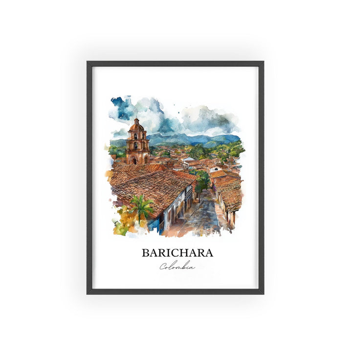 Barichara Wall Art, Northern Colombia Print, Colombia Watercolor Art, Barichara Gift, Travel Print, Travel Poster, Housewarming Gift