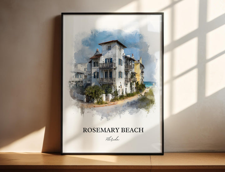 Rosemary Beach, Florida – Watercolor Art Print