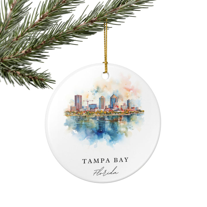 Tampa Bay Ornament: Unique Tampa Florida Souvenir, Tampa Xmas Decor, and Authentic Tampa Bay FL Gift