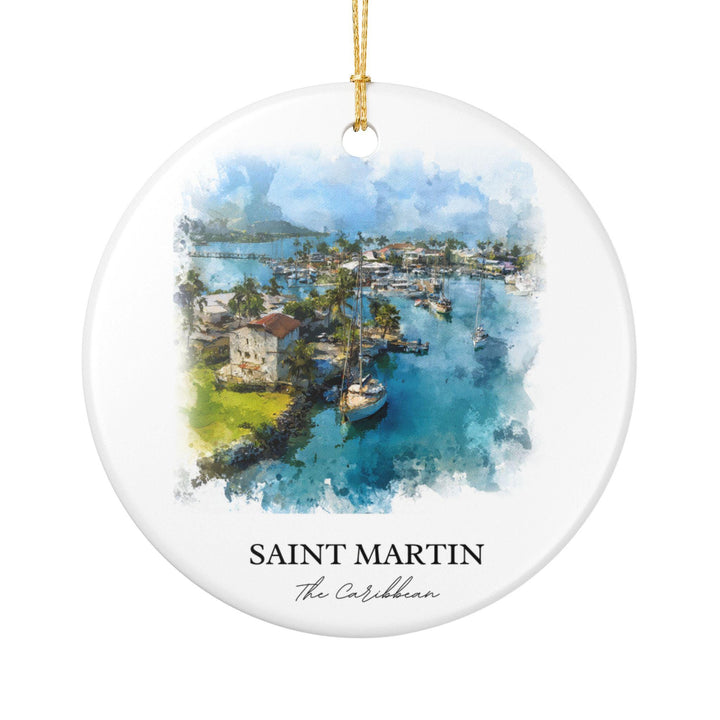 Saint Martin Ornament: Unique Caribbean Souvenir, St. Martin Xmas Decor, and Authentic Saint Martin Island Gift