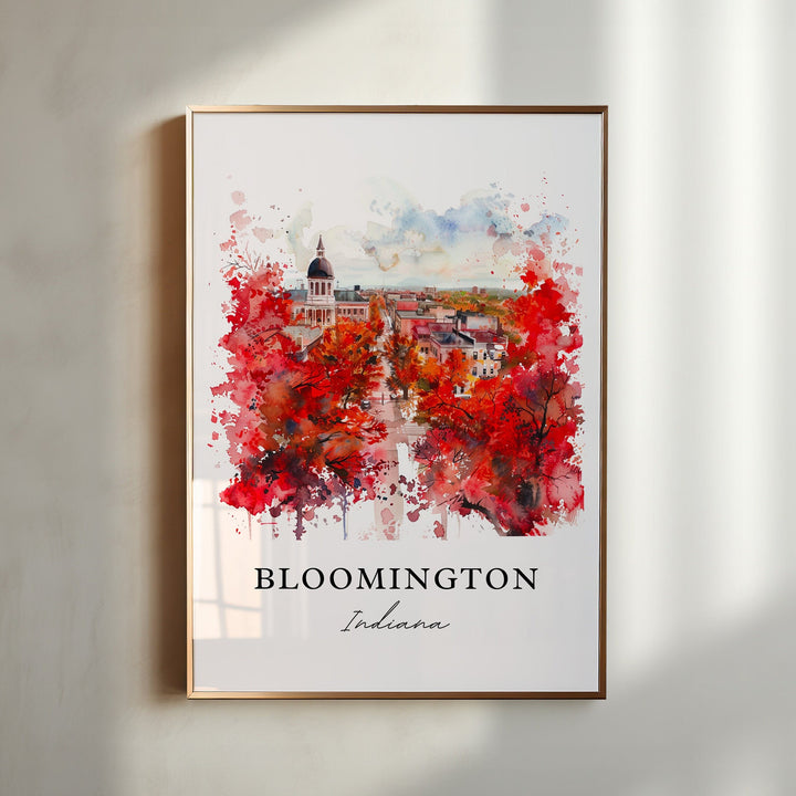 Bloomington Wall Art - Indiana Print