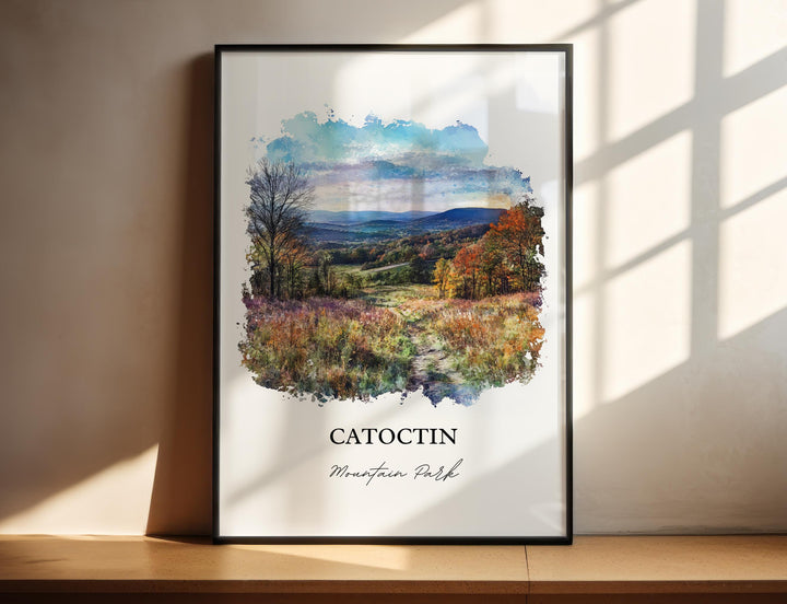 Catoctin National Park Art, Monocacy Valley Print, Maryland Watercolor Art, Catoctin Gift, Travel Print, Travel Poster, Housewarming Gift