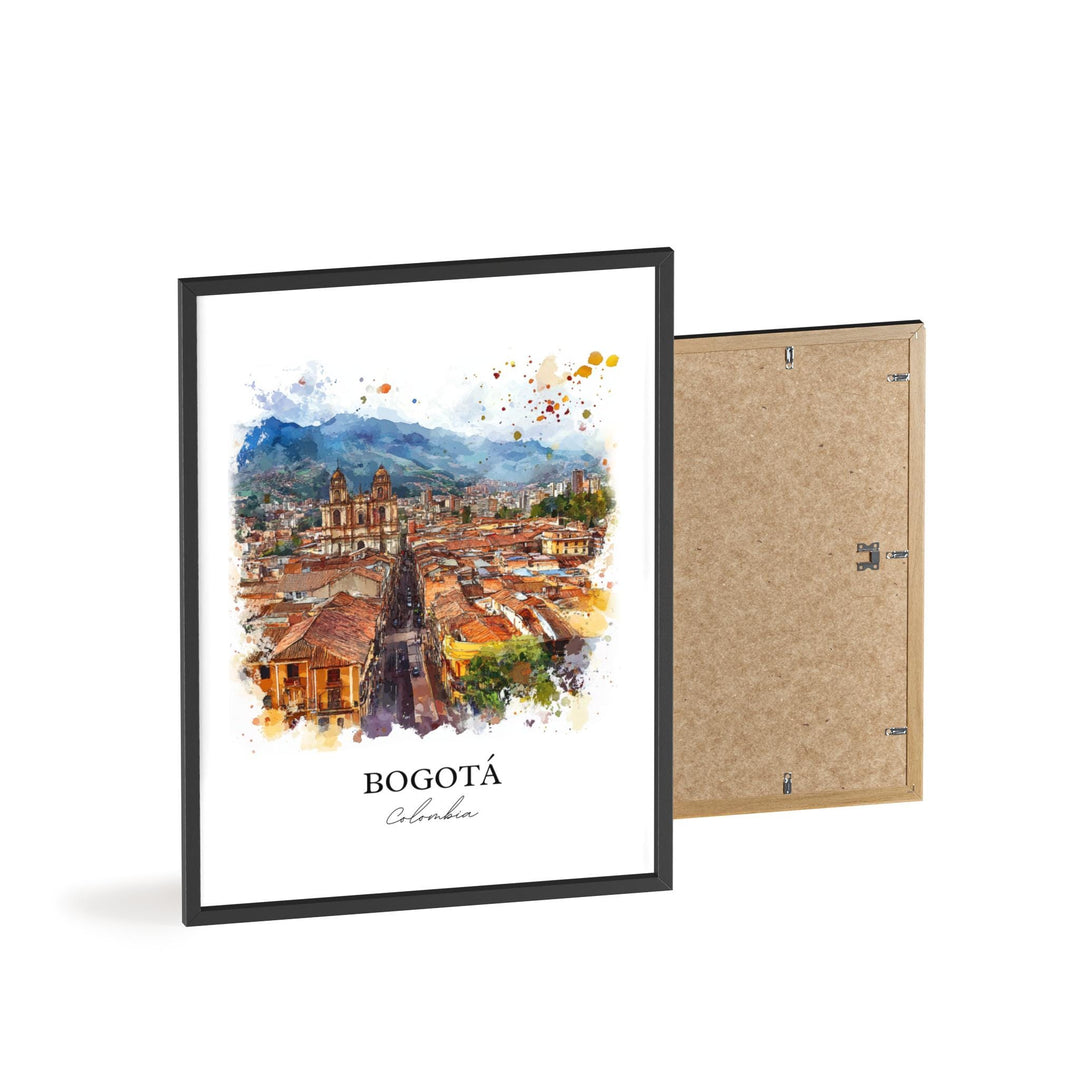 Bogotá Wall Art, Bogotá Colombia Print, Colombia Watercolor Art, Bogotá Skyline Gift, Travel Print, Travel Poster, Housewarming Gift