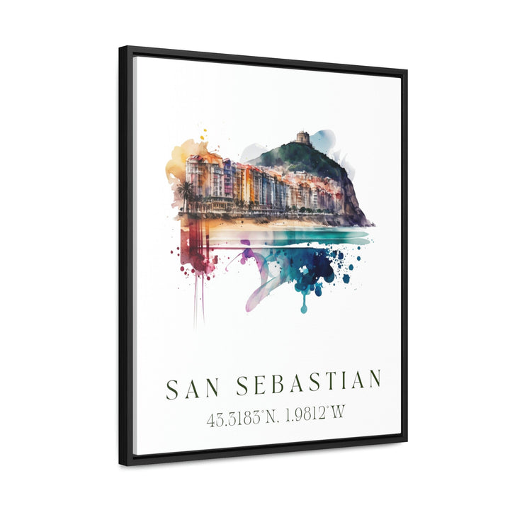 San Sebastian Spain wall art - Spain, San Sebastian poster, San Sebastian Wedding gift, Birthday present, Custom Text, Personalised Gift