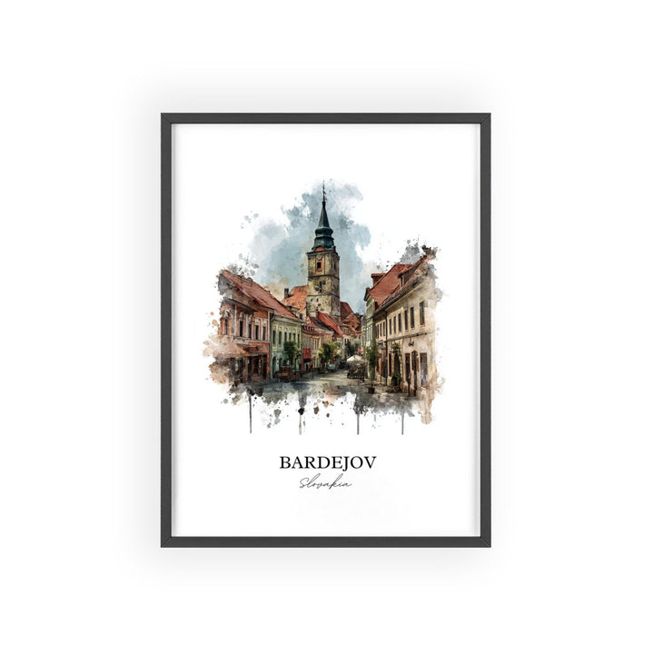 Bardejov, Slovakia – Watercolor Art Print