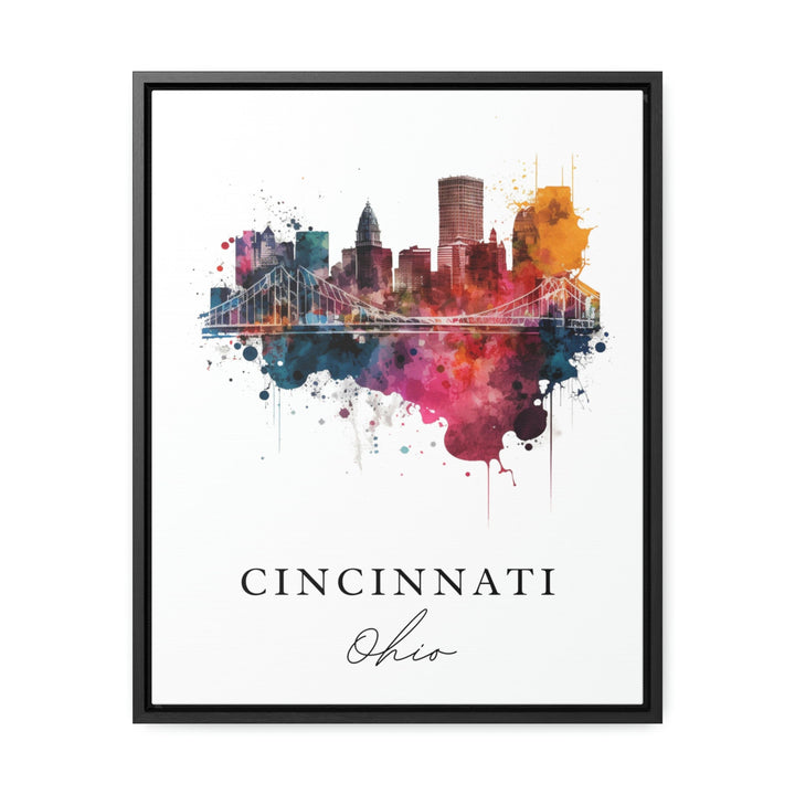 Cincinnati OH wall art - Ohio, Cincy poster, Cincinnati Skyline Wedding gift, Birthday present, Custom Text, Personalised Gift