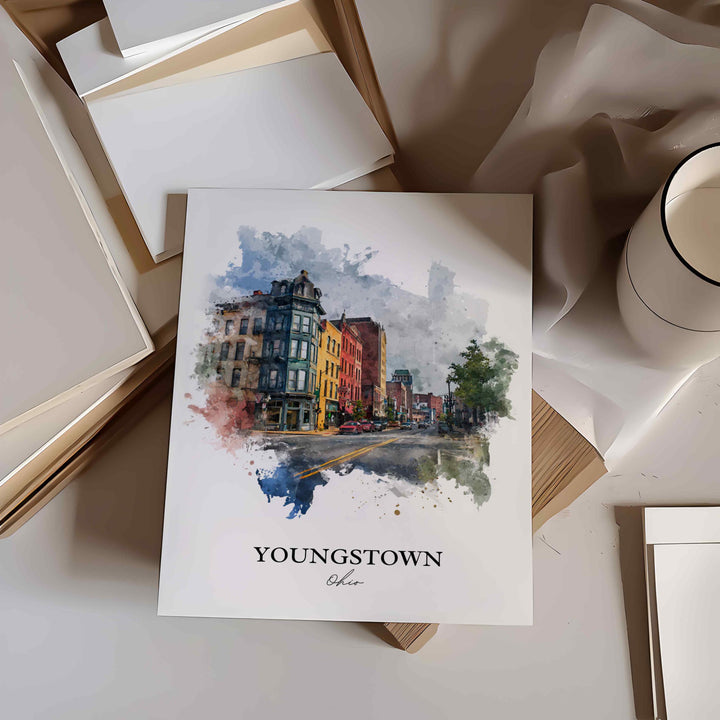 Youngstown, Ohio – Watercolor Art Print