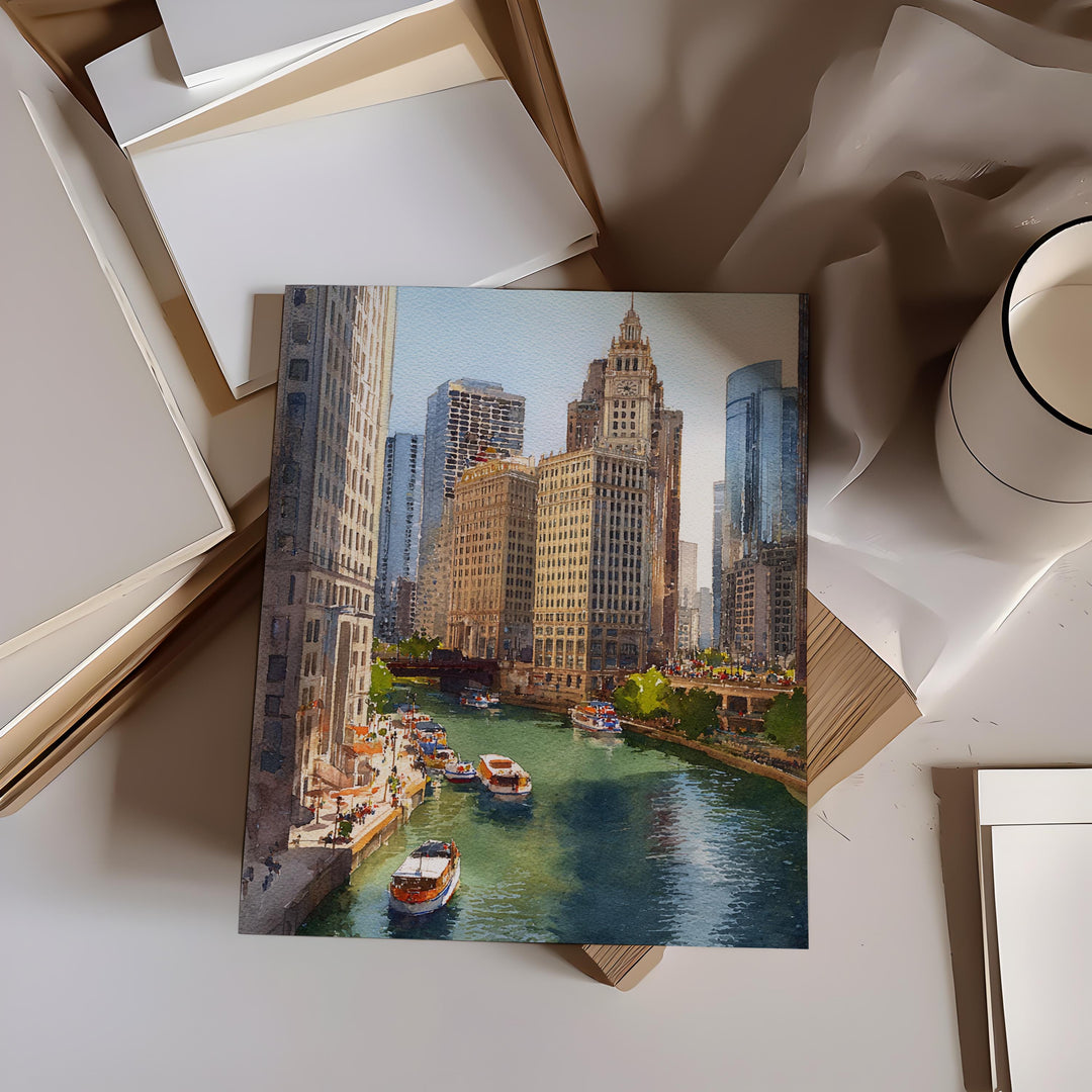 Chicago, USA – Watercolor Art Print