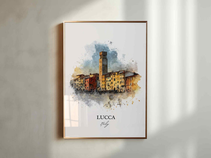 Lucca, Italy – Watercolor Art Print