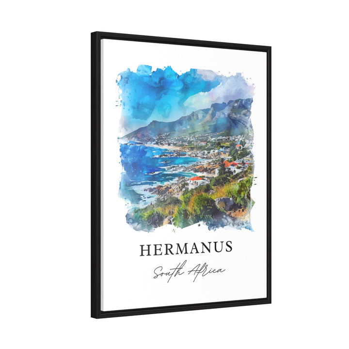 Hermanus Wall Art, Cape Town Print, Hermanus SA Watercolor, Hermanus South Africa Gift,