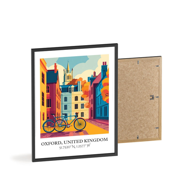 Oxford UK Art, Oxford UK Retro Travel Art, Oxford UK Home Decor, England Gift, England Travel Art, Travel Prints, Housewarming Gift