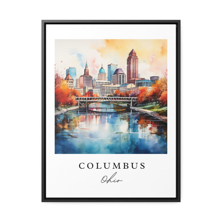 Columbus Ohio wall art - Ohio, Columbus poster, Columbus OH Wedding gift, Columbus Skyline Birthday present, Custom Text, Personalized Gift