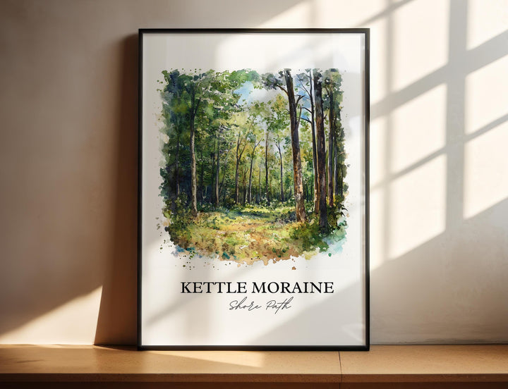 Kettle Moraine State Park Wall Art, Whitewater Lake Print, WI Artwork, Kettle Moraine Gift, Travel Print, Travel Poster, Housewarming Gift