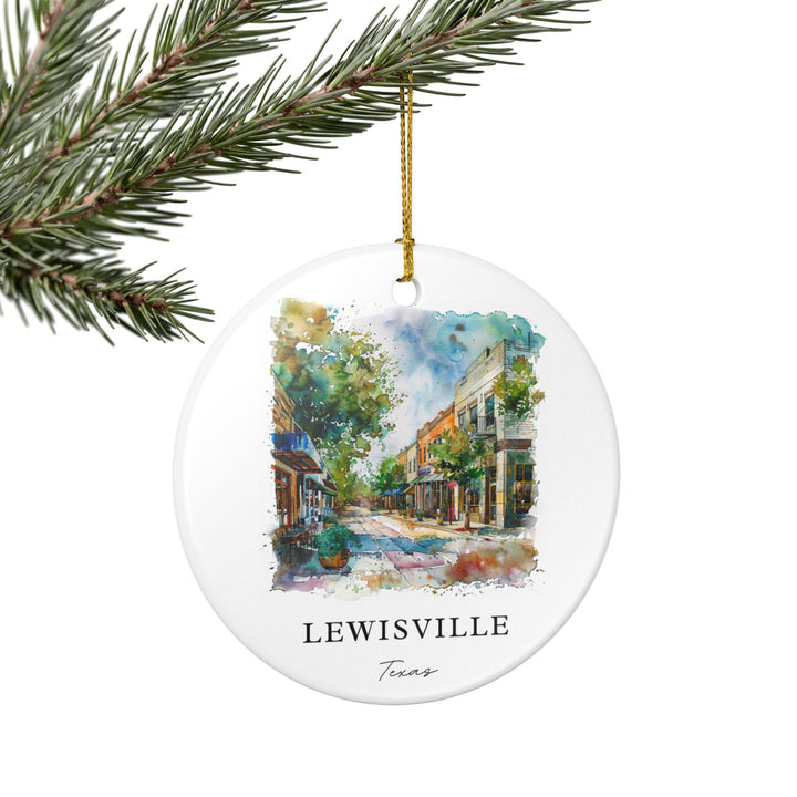 Lewisville TX Ornament: Unique Lewisville TX Souvenir, Lewisville Texas Xmas Decor, and Authentic Lewisville TX Gift